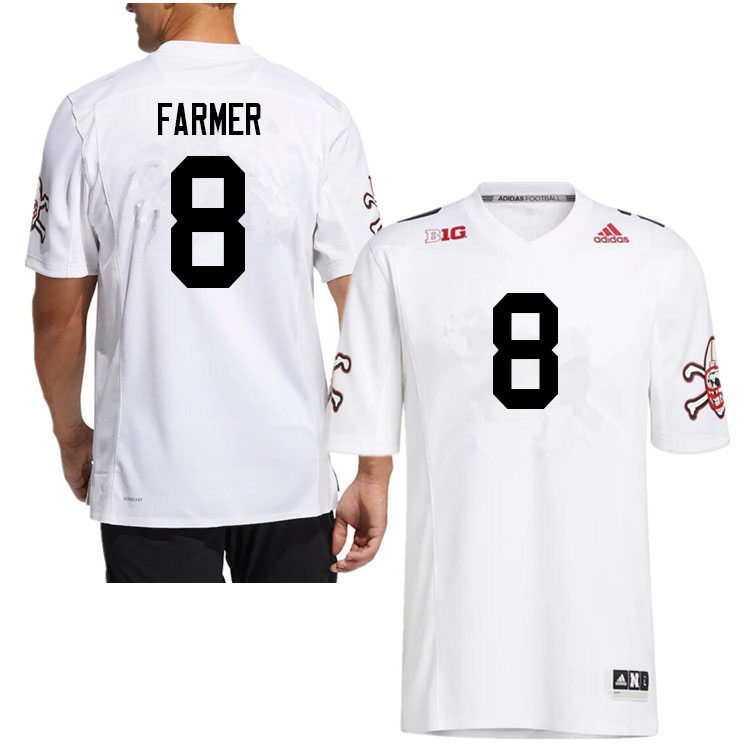 Men #8 Myles Farmer Nebraska Cornhuskers College Football Jerseys Sale-Strategy